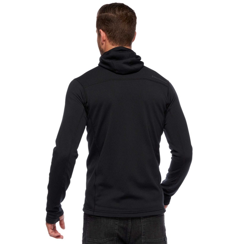 Black Men's Black Diamond Coefficient Hoody Jackets | BF846515