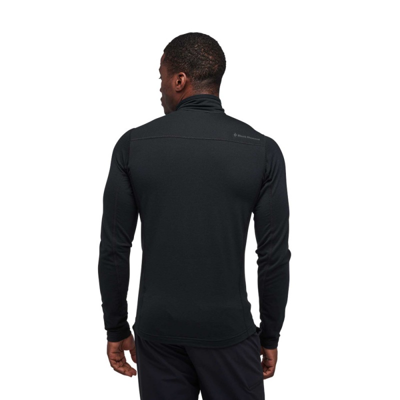 Black Men's Black Diamond Coefficient LT Quarter Zip Pullover | JB321290