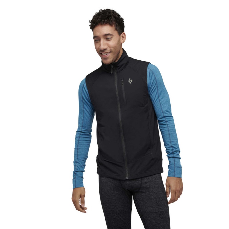 Black Men's Black Diamond Coefficient LT Hybrid Vest | KO433425