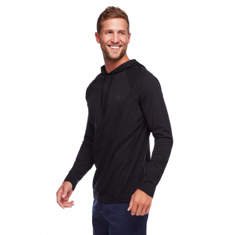 Black Men's Black Diamond Crag Hoodie | VR777086