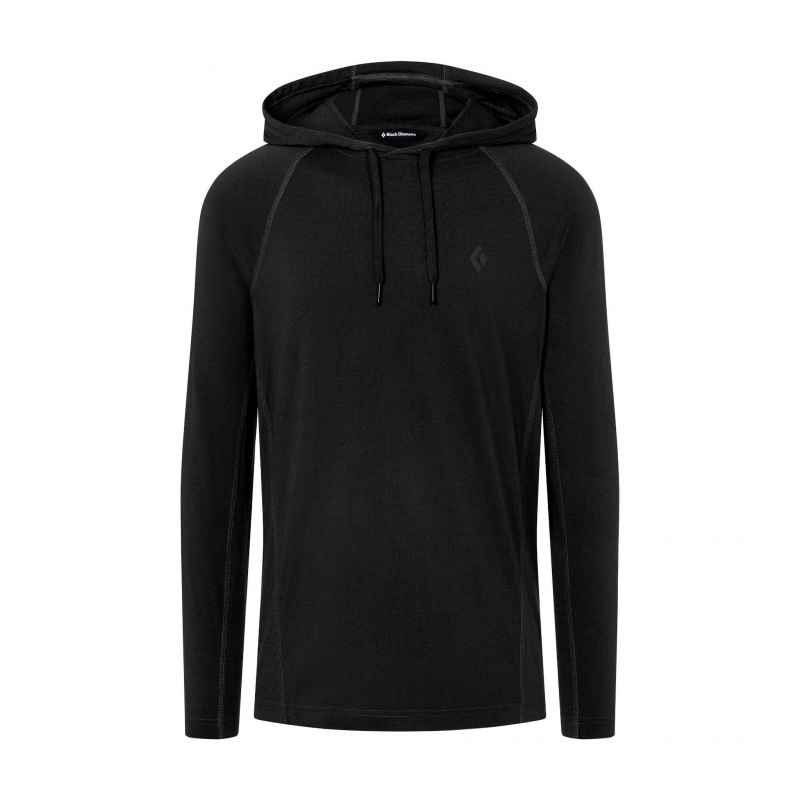 Black Men's Black Diamond Crag Hoodie | VR777086