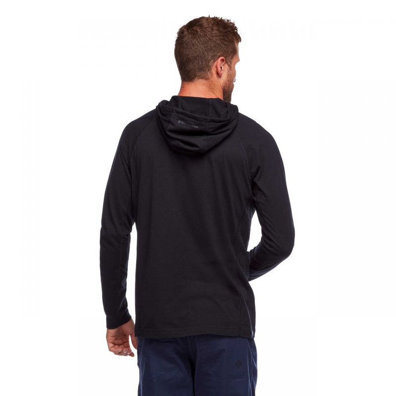 Black Men's Black Diamond Crag Hoodie | VR777086