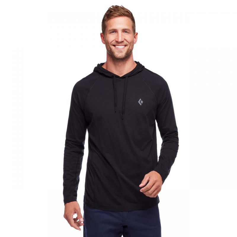 Black Men's Black Diamond Crag Hoodie | VR777086