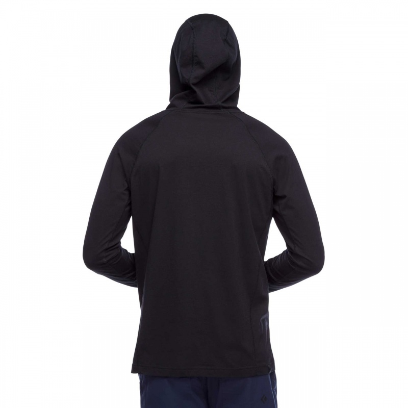 Black Men's Black Diamond Crag Hoodie | VR777086