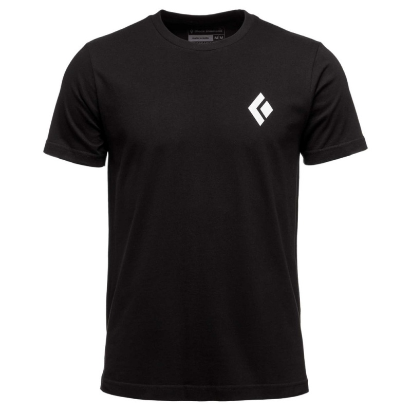 Black Men's Black Diamond Equipment For Alpinist T Shirts | MO706598