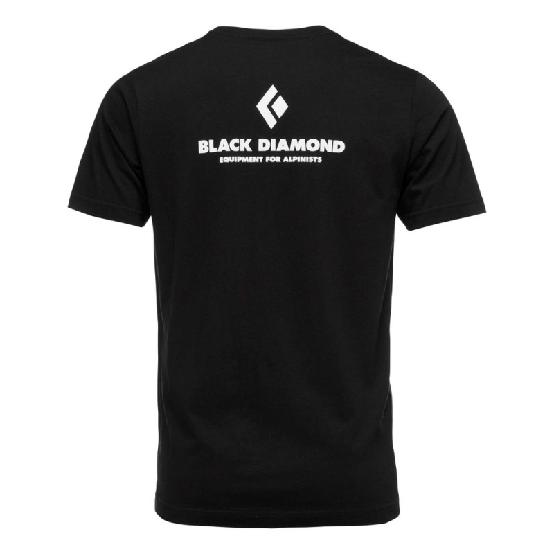 Black Men's Black Diamond Equipment For Alpinist T Shirts | MO706598