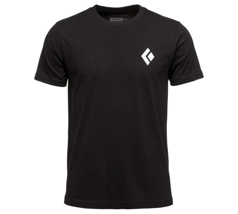 Black Men\'s Black Diamond Equipment For Alpinist T Shirts | MO706598