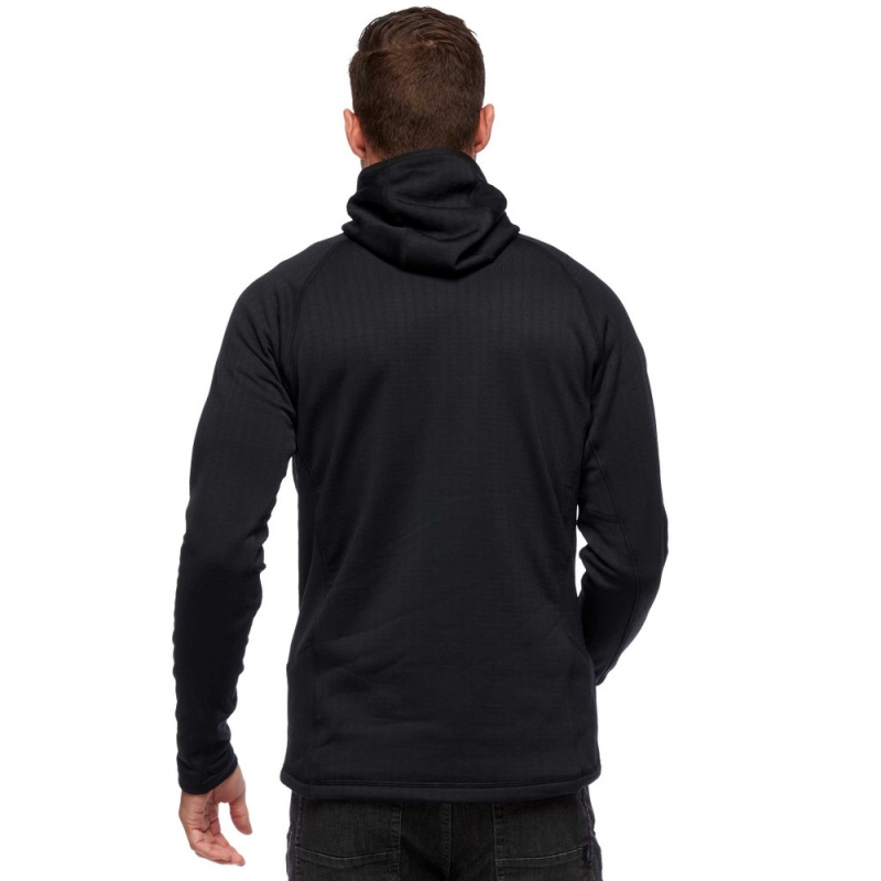 Black Men's Black Diamond Factor Hoody Jackets | GO965147