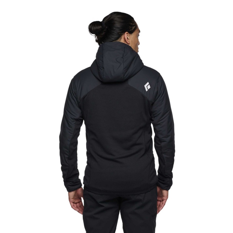 Black Men's Black Diamond First Light Hybrid Hoody Jackets | CK456356