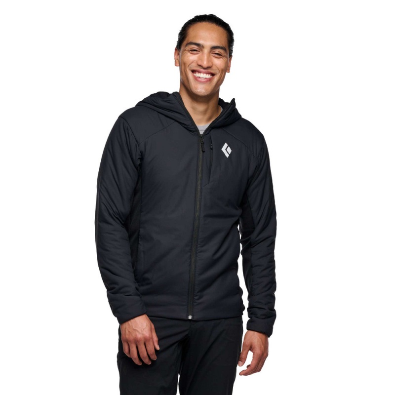 Black Men's Black Diamond First Light Hybrid Hoody Jackets | CK456356