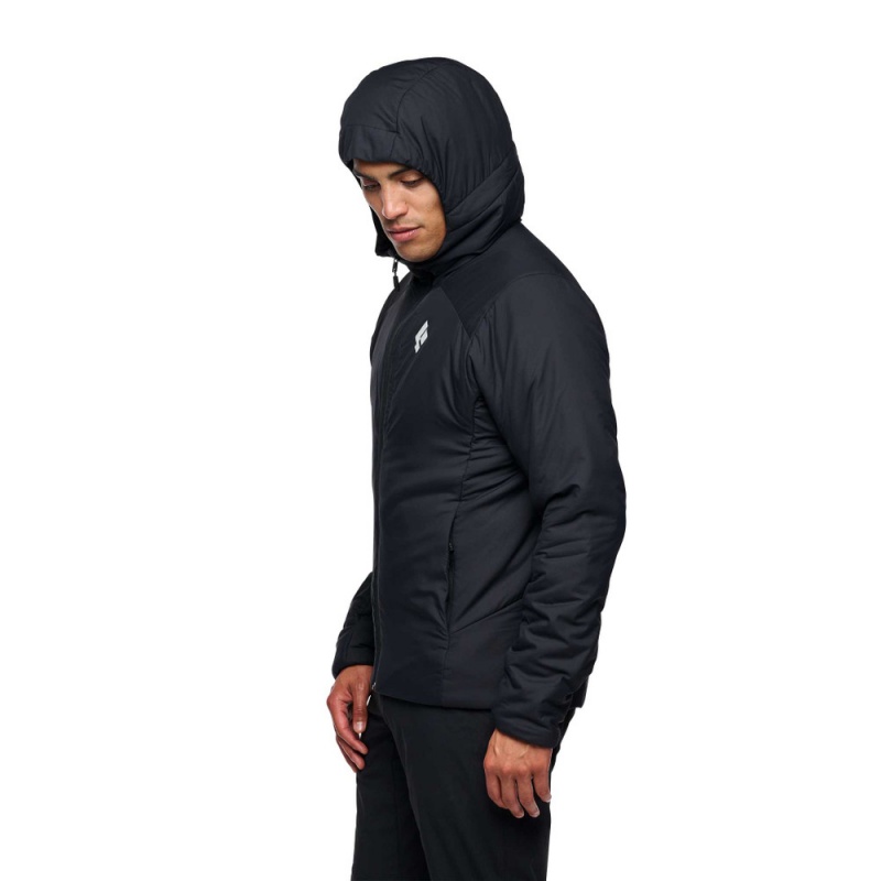 Black Men's Black Diamond First Light Stretch Hoody Jackets | II508474