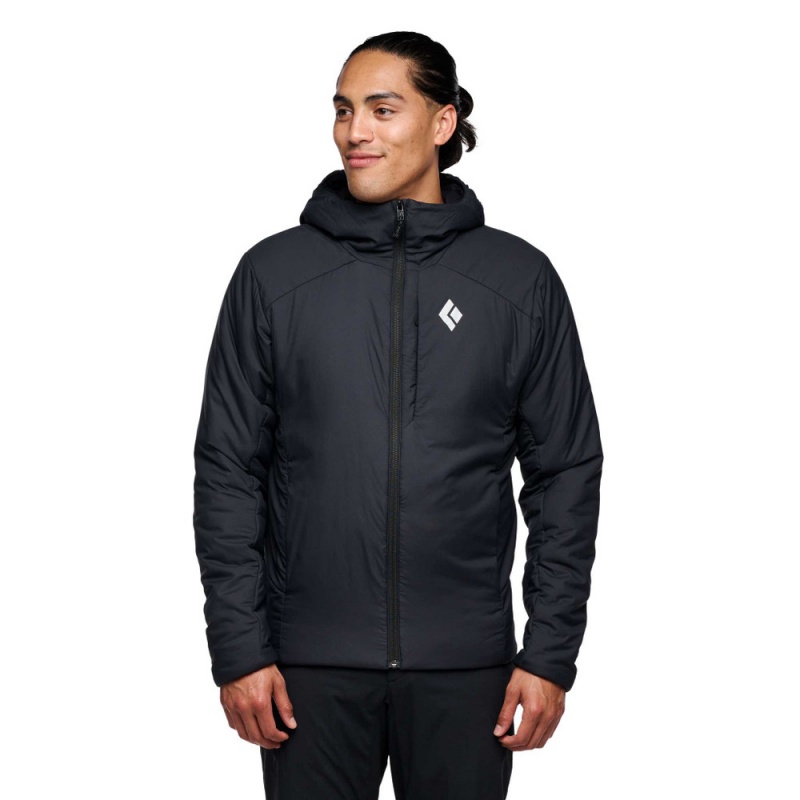 Black Men's Black Diamond First Light Stretch Hoody Jackets | II508474