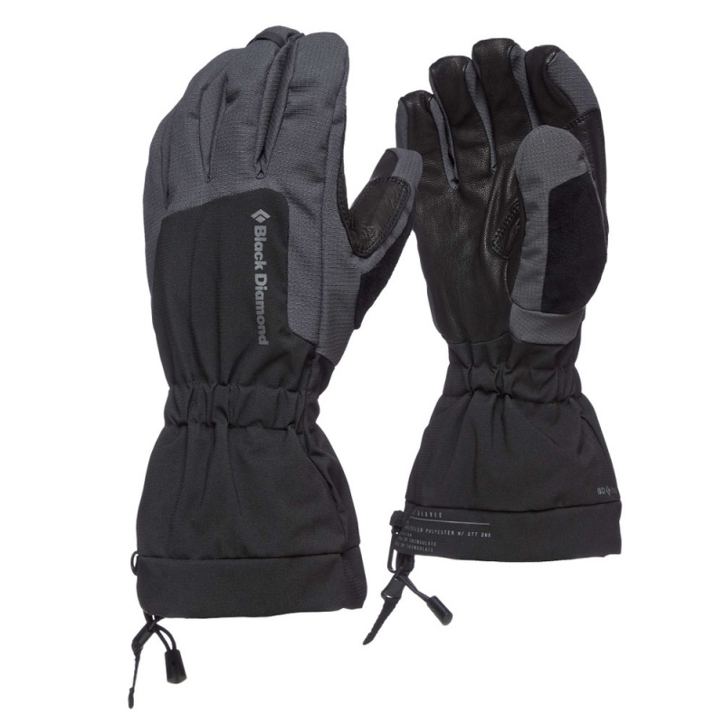 Black Men\'s Black Diamond Glissade Gloves | TV286878