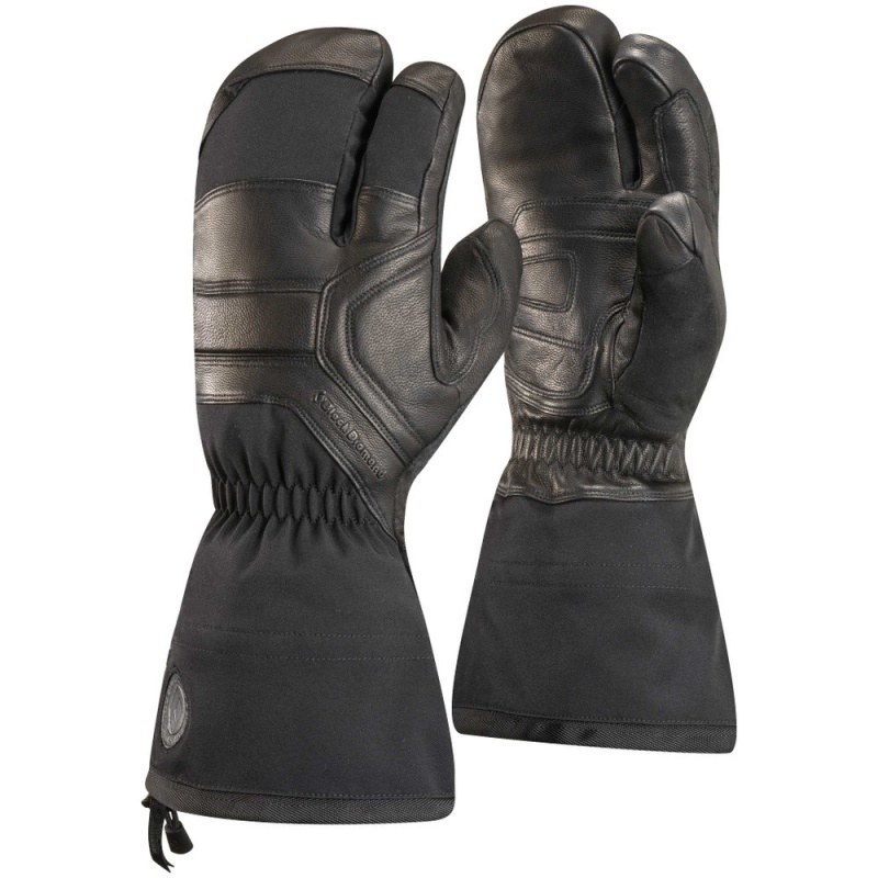 Black Men\'s Black Diamond Guide Finger Gloves | EX655427