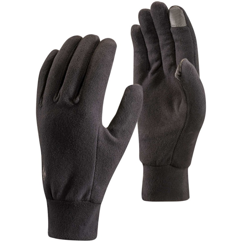 Black Men\'s Black Diamond LightWeight Fleece Gloves | PZ123265