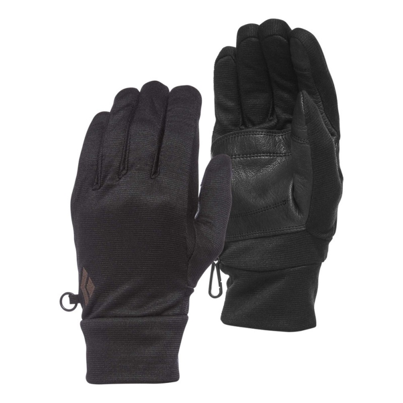 Black Men\'s Black Diamond MidWeight WoolTech Gloves | KN521589