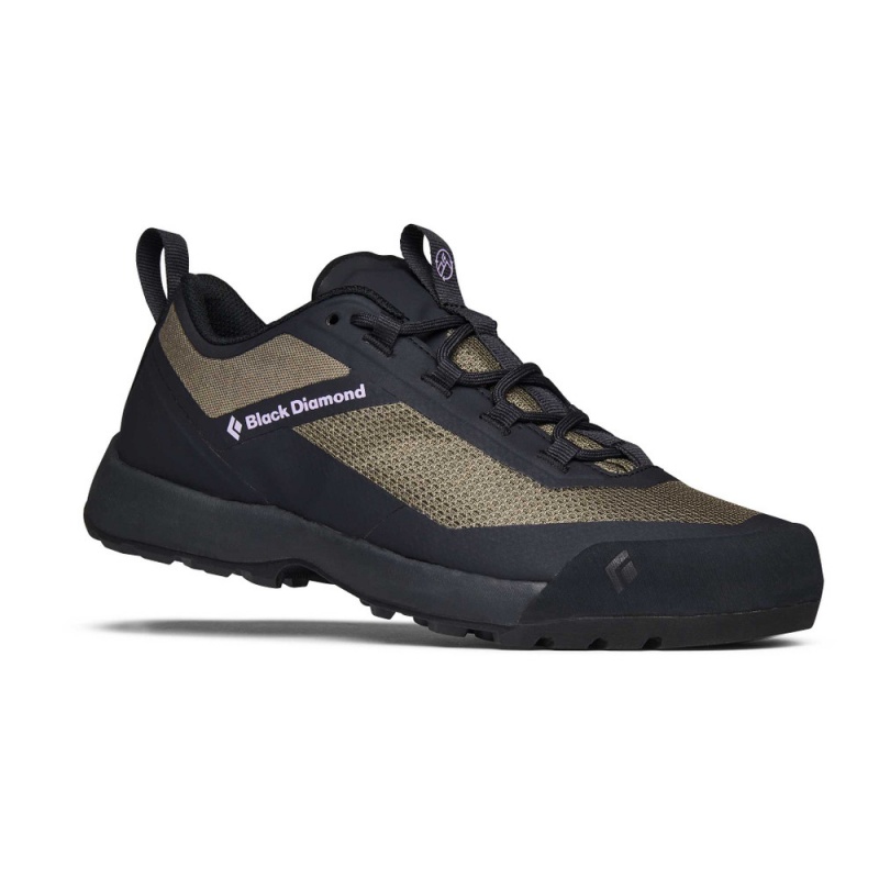 Black Men's Black Diamond Mission Leather Low Waterproof Approach Shoes | YW411591