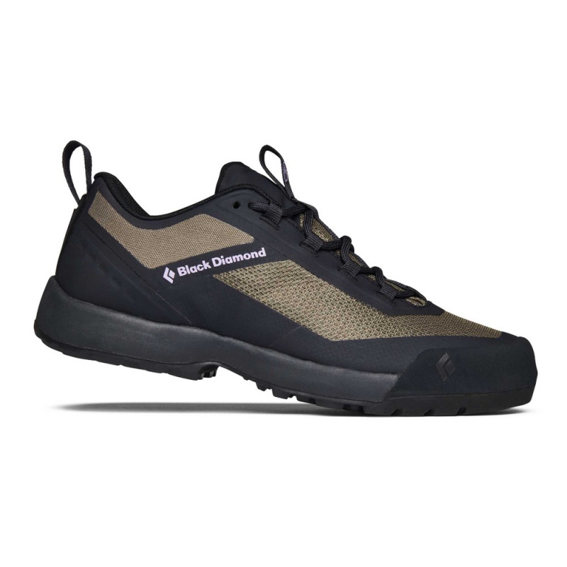 Black Men\'s Black Diamond Mission Leather Low Waterproof Approach Shoes | YW411591