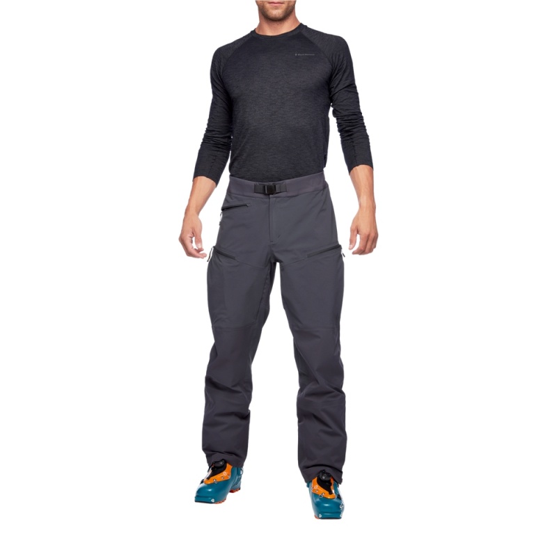 Black Men's Black Diamond Mission Wool Pants | GP083319