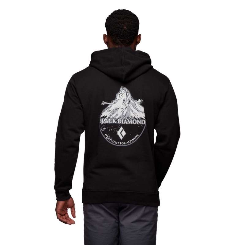 Black Men's Black Diamond Mountain Badge  Hoodie | XC862745