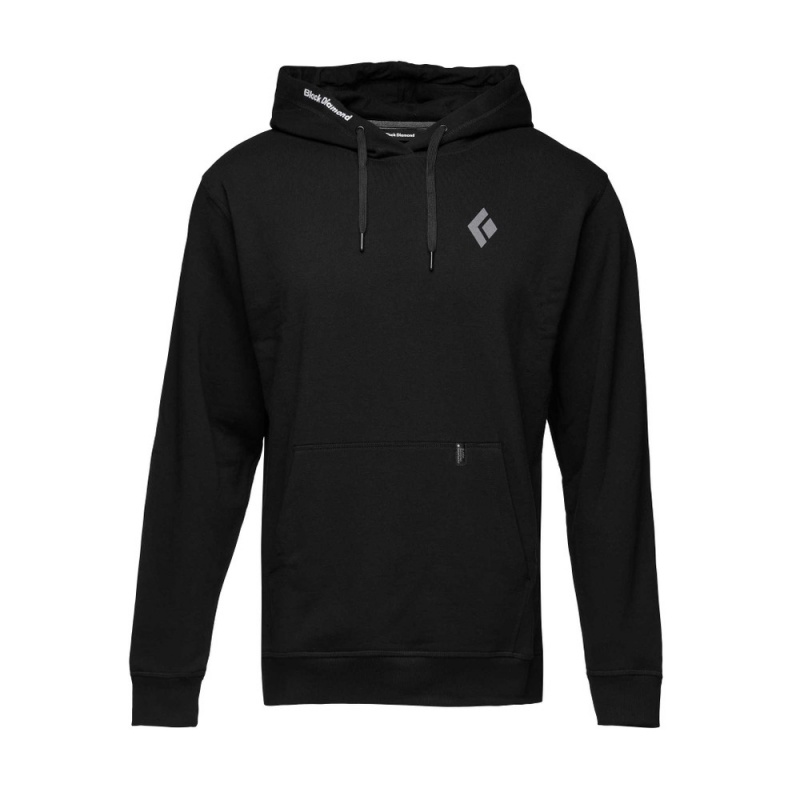 Black Men\'s Black Diamond Mountain Badge  Hoodie | XC862745