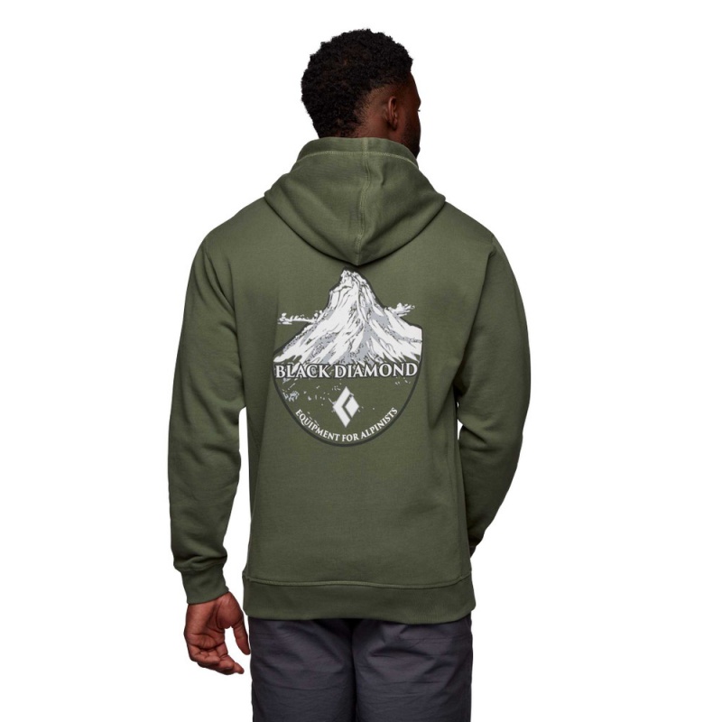 Black Men's Black Diamond Mountain Badge  Hoodie | JO614205