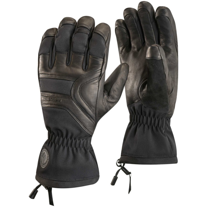 Black Men\'s Black Diamond Patrol Gloves | QE252027