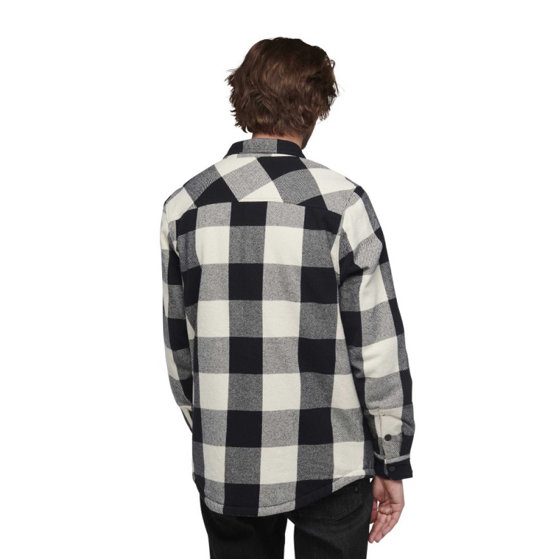 Black Men's Black Diamond Project Lined Flannel Shirts | WY176827