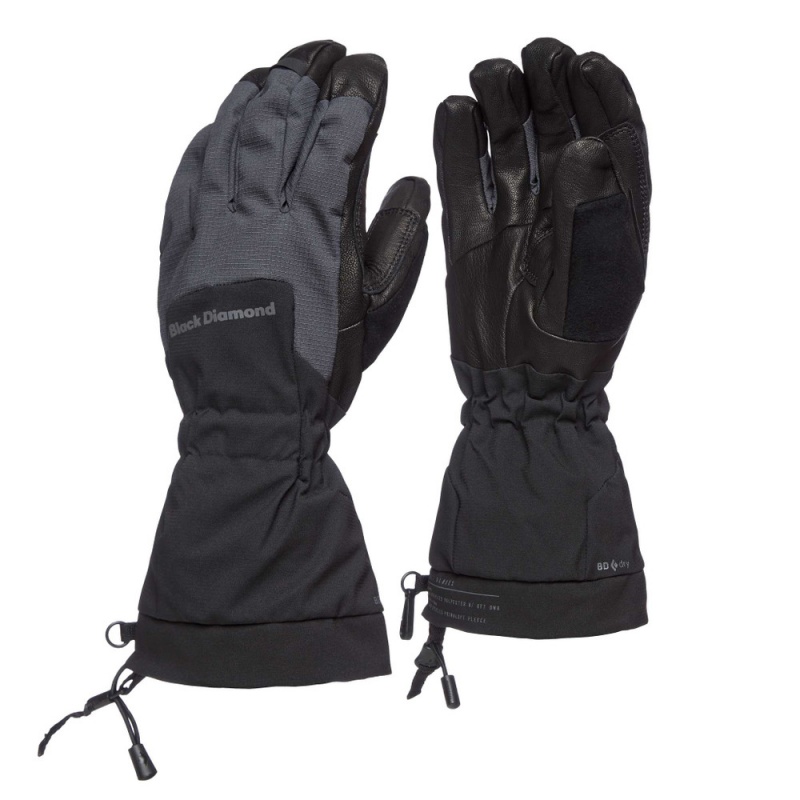 Black Men\'s Black Diamond Pursuit Gloves | IA882326