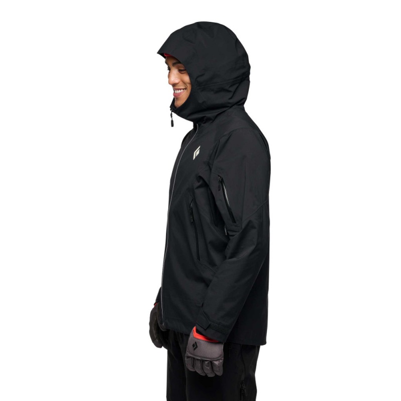 Black Men's Black Diamond Recon LT Stretch Shell Jackets | CK311801