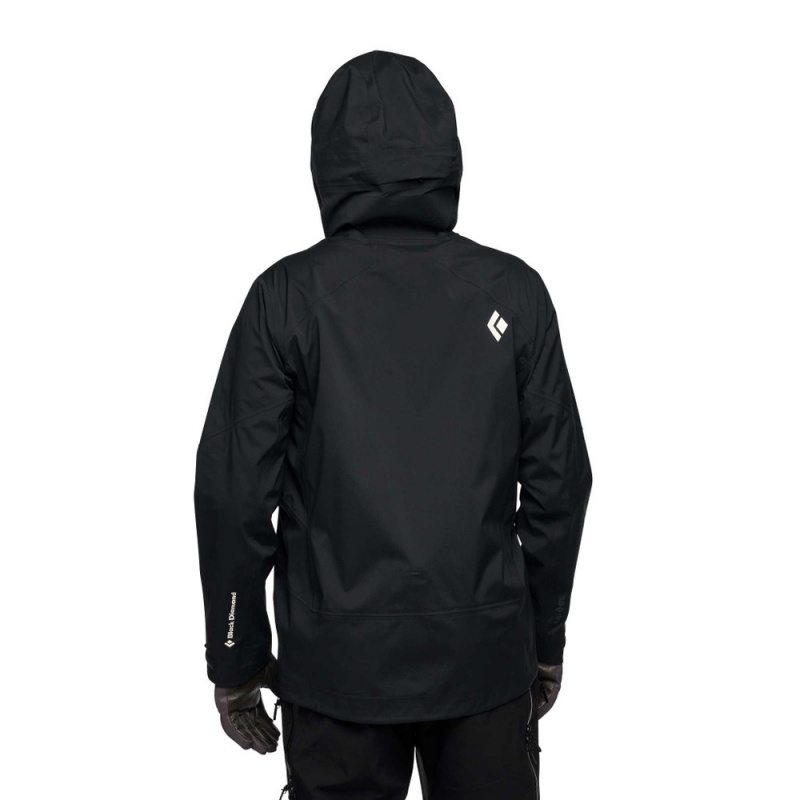 Black Men's Black Diamond Recon LT Stretch Shell Jackets | CK311801