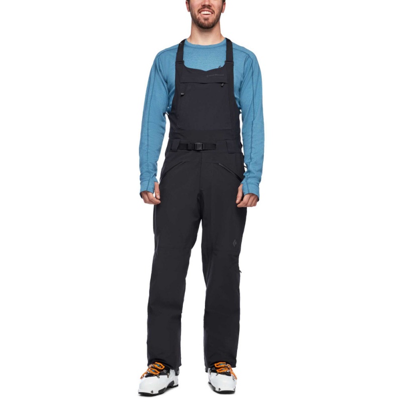 Black Men's Black Diamond Recon Stretch Bib Pants | NI282477