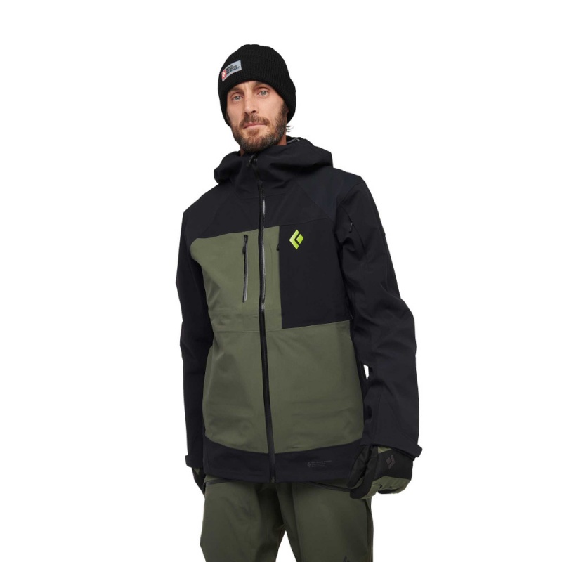 Black Men's Black Diamond Recon Stretch Pro Shell Jackets | SC603601