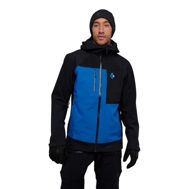 Black Men's Black Diamond Recon Stretch Pro Shell Jackets | JD812827