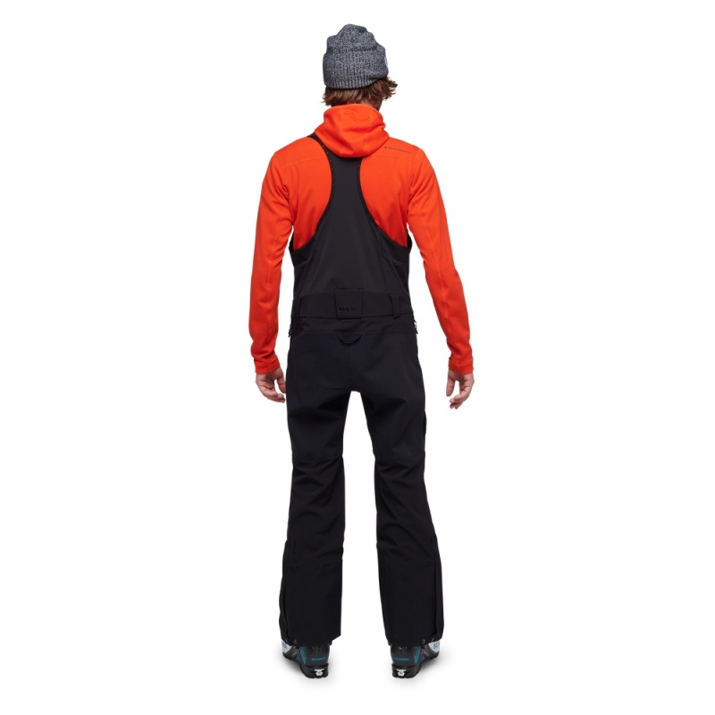 Black Men's Black Diamond Recon Stretch Pro Bib Pants | KU390309