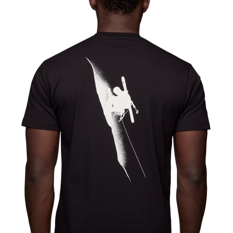 Black Men's Black Diamond Ski Mountaineering T Shirts | XW413433