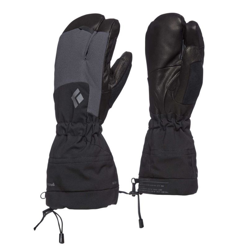 Black Men\'s Black Diamond Soloist Finger Gloves | PV212172