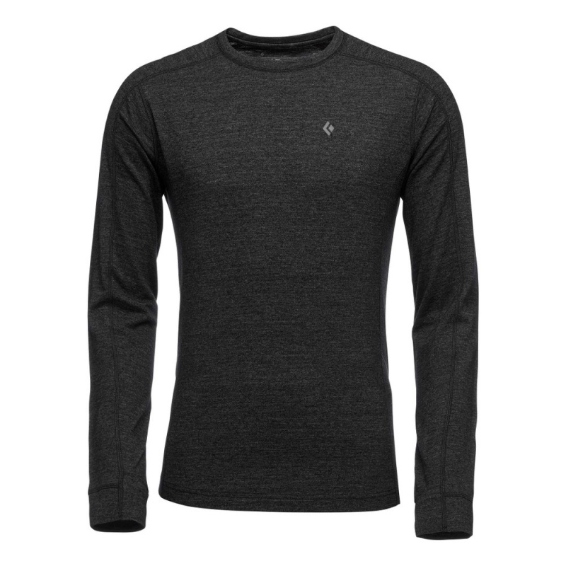 Black Men\'s Black Diamond Solution 150 Merino Crew Base Layer Tops | MB083036