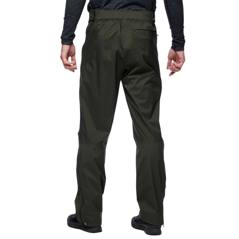 Black Men's Black Diamond Stormline Stretch Full Zip Rain Pants | UX908778