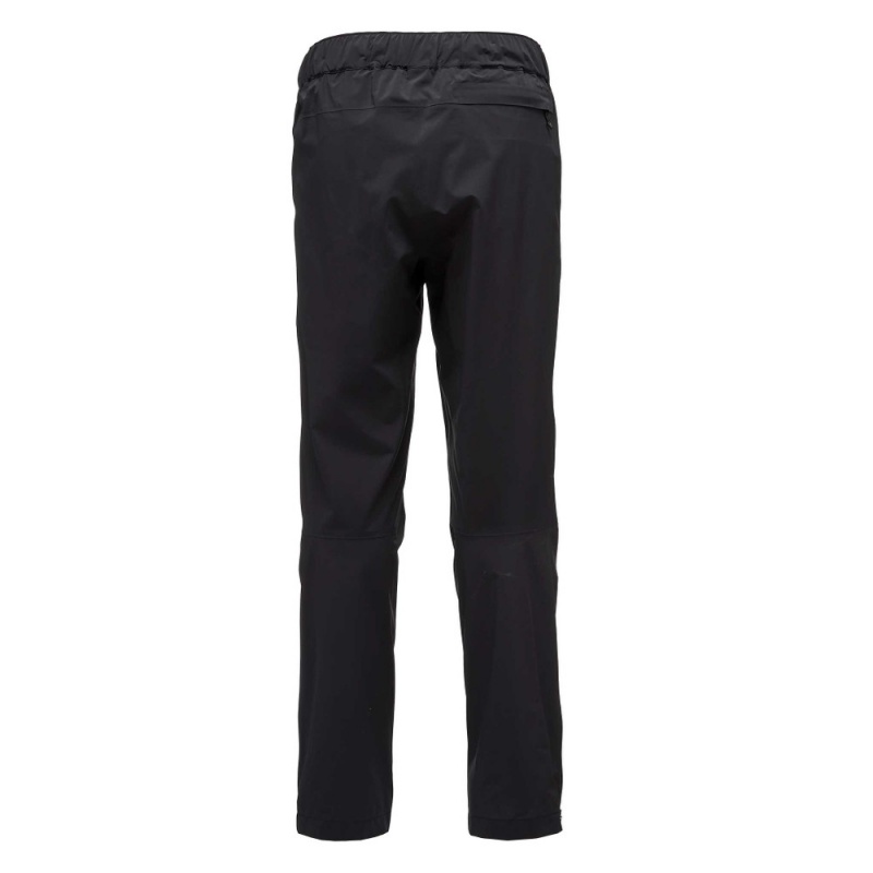 Black Men's Black Diamond Stormline Stretch Rain Pants | ED830381