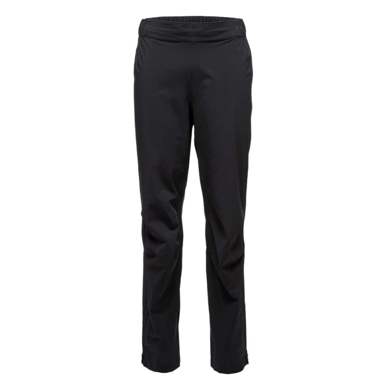 Black Men\'s Black Diamond Stormline Stretch Rain Pants | ED830381