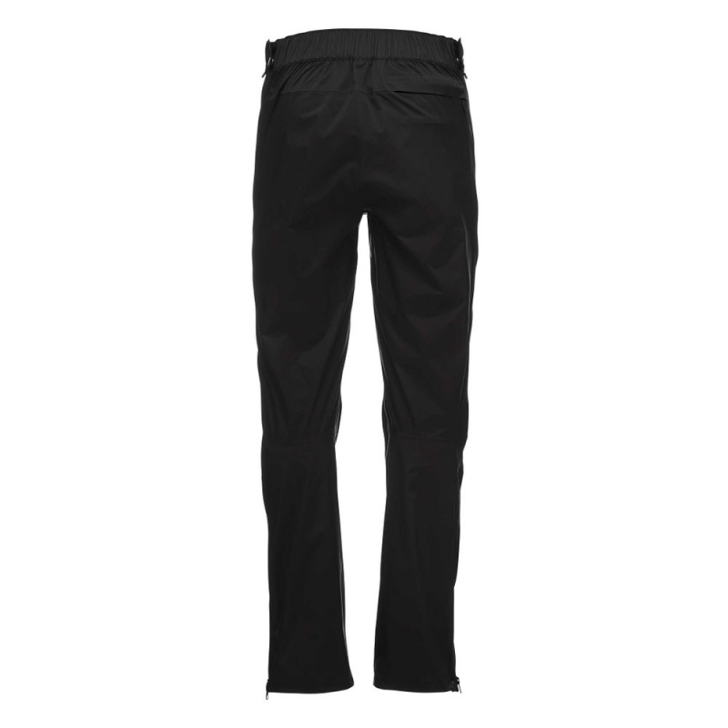 Black Men's Black Diamond Stormline Stretch Full Zip Rain Pants | ZA982589