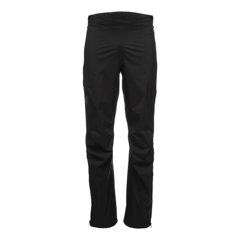 Black Men\'s Black Diamond Stormline Stretch Full Zip Rain Pants | ZA982589