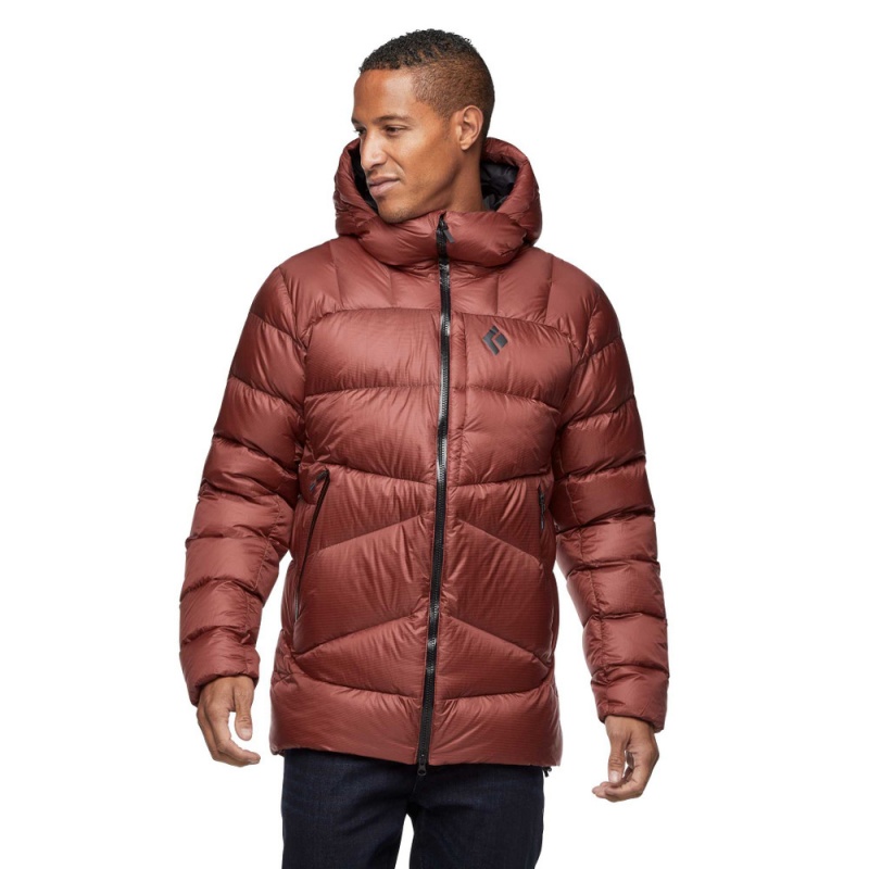 Black Men's Black Diamond Vision Down Parka | QO176040