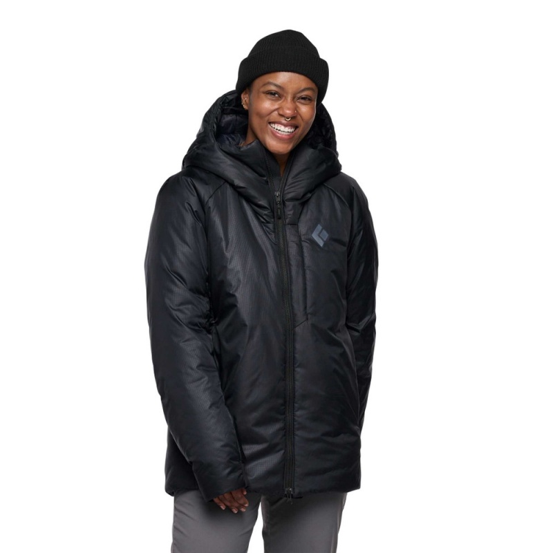 Black Women's Black Diamond Belay Parka | LF671790