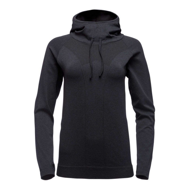 Black Women\'s Black Diamond Crux Hoodie | YD768954