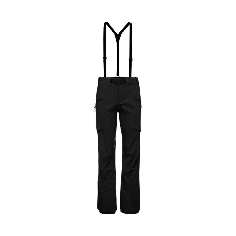 Black Women\'s Black Diamond Dawn Patrol Bib Pants | FO953359