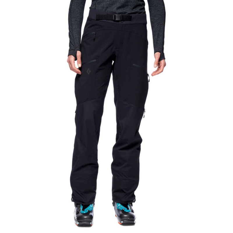 Black Women's Black Diamond Dawn Patrol Hybrid Pants | CU410523