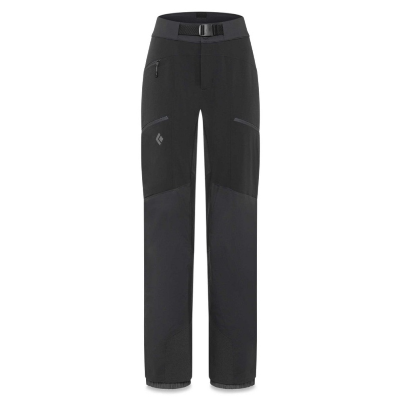 Black Women\'s Black Diamond Dawn Patrol Hybrid Pants | CU410523