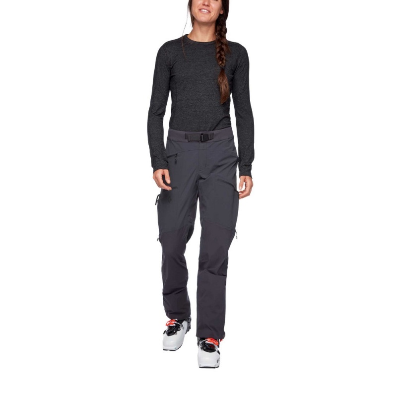 Black Women's Black Diamond Dawn Patrol Hybrid Pants | EX034594